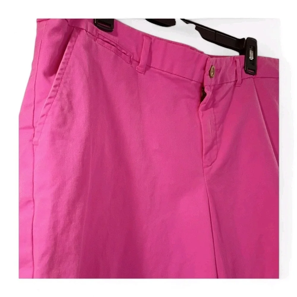 Khakis By GAP Women Boyfriend Roll-Up Hot Pink Summer Nautical Shorts Size 14 - Picture 3 of 8